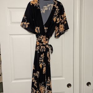 Floral wrap dress